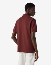 Polo Maniche Corte Bordeaux In Piquet Di Cotone