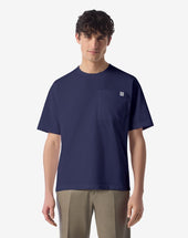 T Shirt Girocollo Navy In Cotone Organico