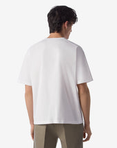 T Shirt Girocollo Bianca In Cotone Organico