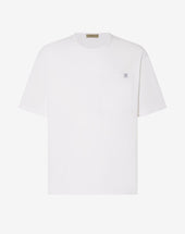 T Shirt Girocollo Bianca In Cotone Organico