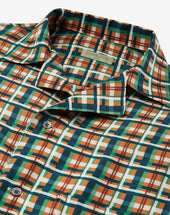 Shirt Madras Arancio In Pura Seta
