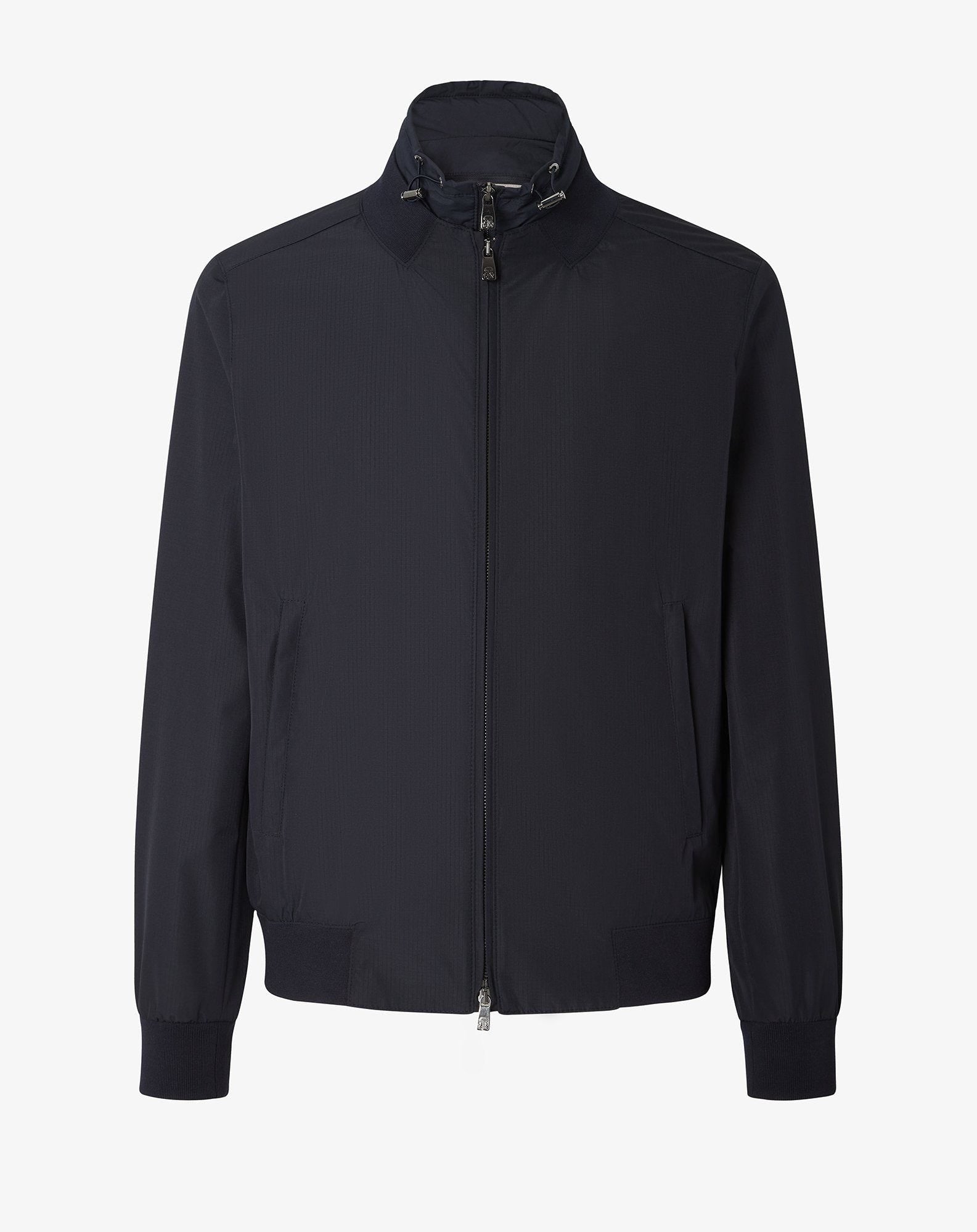 Giubbino Navy Con Pettorina E Cappuccio