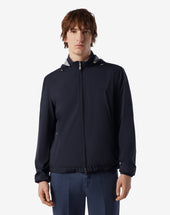 Giubbino Reversibile Navy In Tessuto Tecnico
