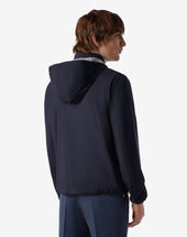 Giubbino Reversibile Navy In Tessuto Tecnico
