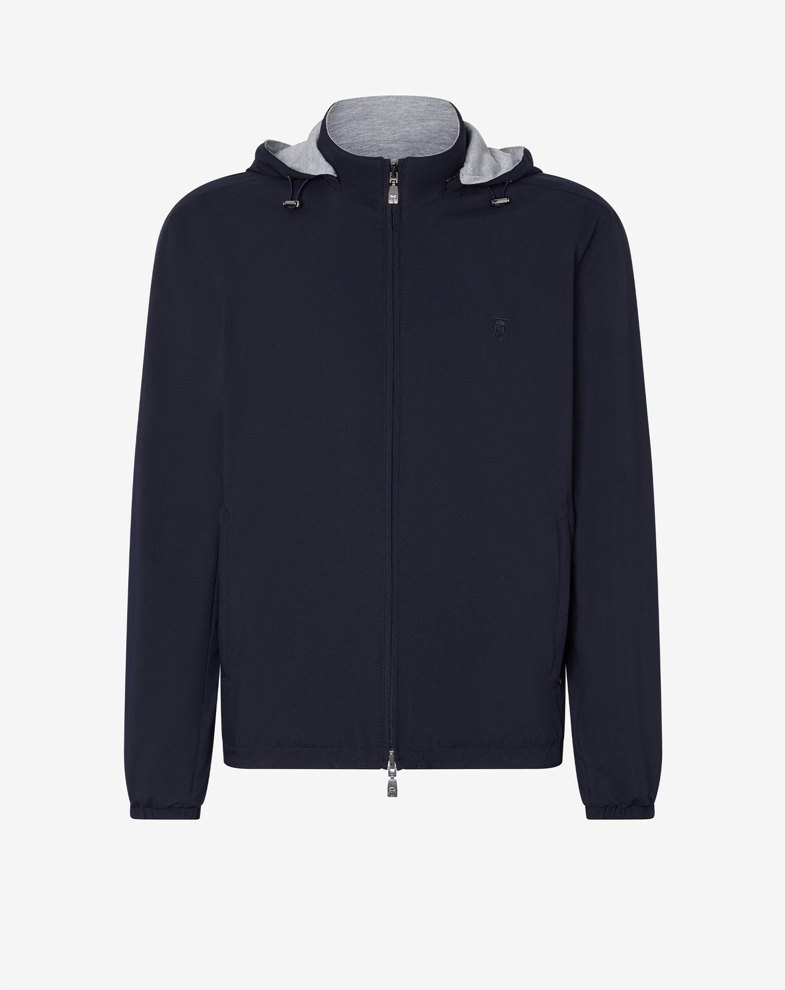 Giubbino Reversibile Navy In Tessuto Tecnico