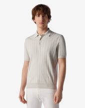 Polo Con Bottoni Perla In Cotone Pima