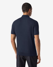 Polo Con Zip In Cotone Pima