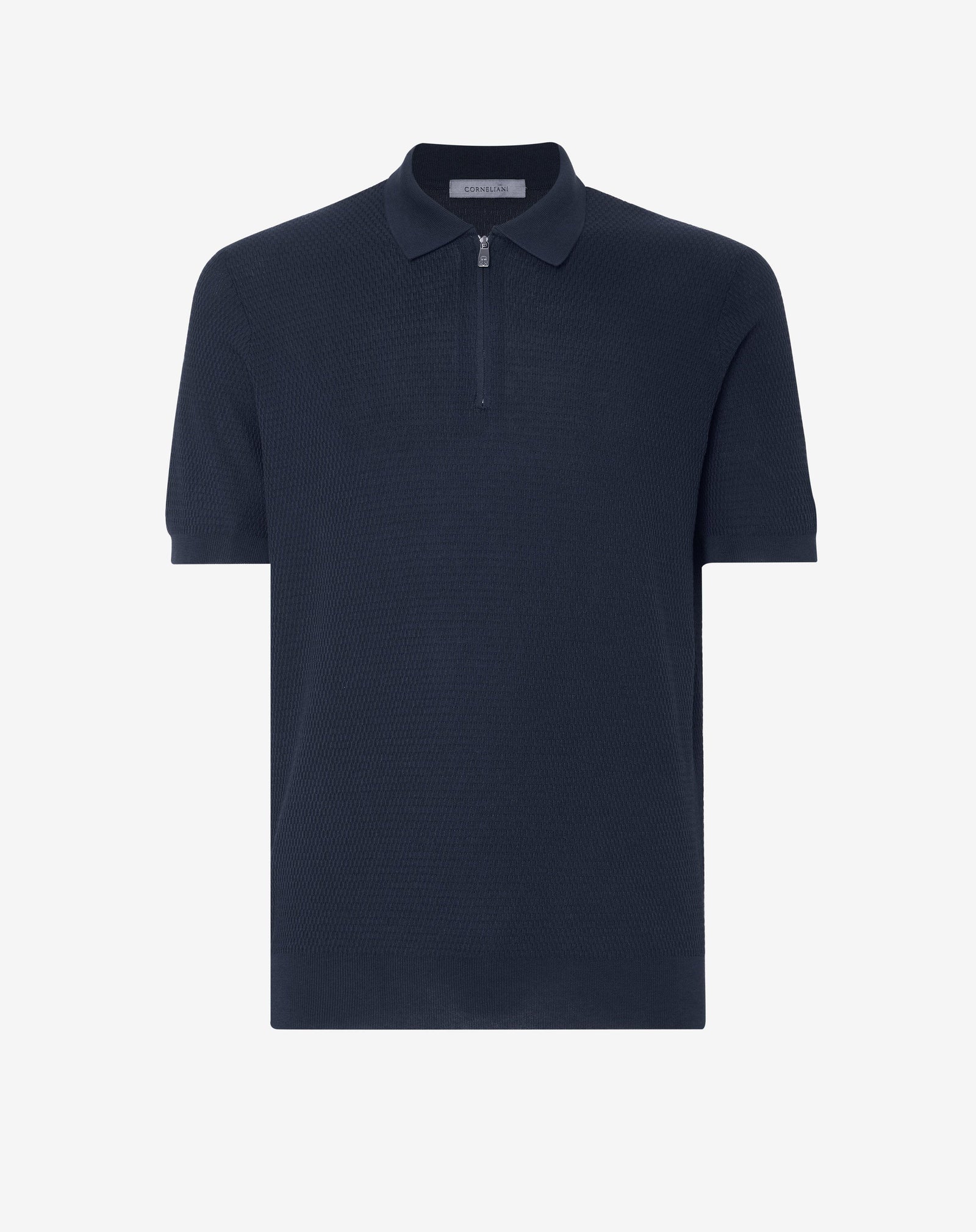 Polo Con Zip In Cotone Pima