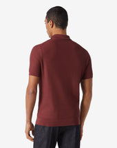 Polo Con Zip Scuro In Cotone Pima