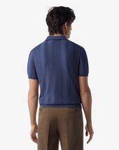 Polo Senza Bottoni Chiaro In Crepe Di Cotone