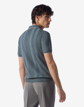 Polo Senza Bottoni In Crepe Di Cotone