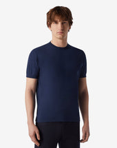 T Shirt Girocollo Chiaro In Ice Cotton
