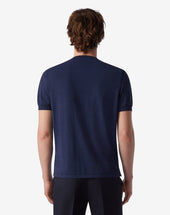 T Shirt Girocollo Chiaro In Ice Cotton