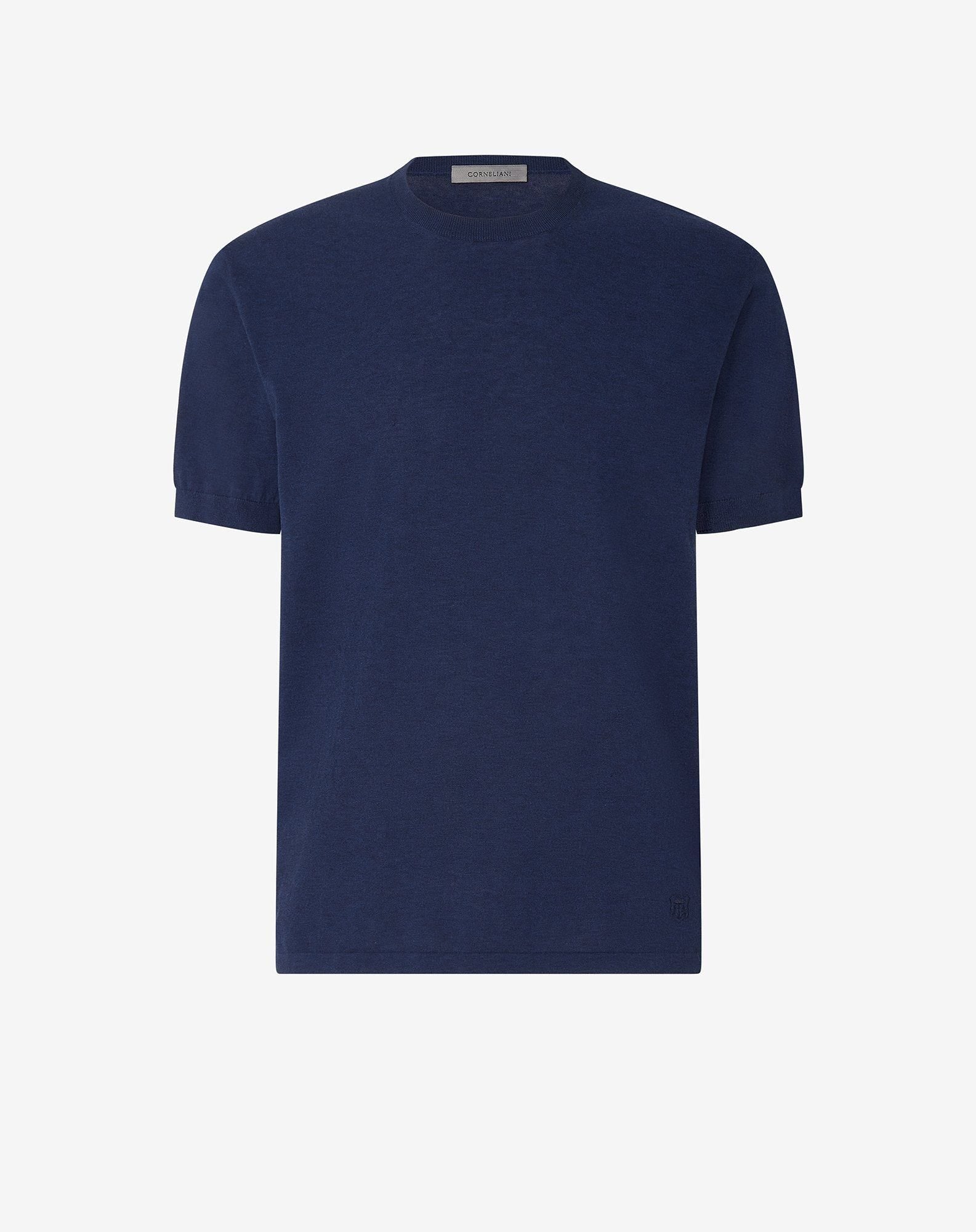 T Shirt Girocollo Chiaro In Ice Cotton