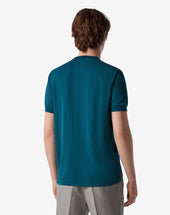 T Shirt Girocollo Ottanio In Ice Cotton