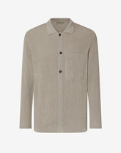 Cardigan Sabbia A Costa Inglese In Cotone Organico