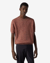 Sweater Girocollo Toni Arancio In Cotone Biologico