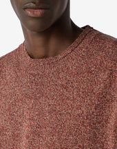 Sweater Girocollo Toni Arancio In Cotone Biologico