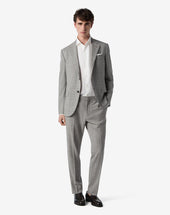 Suit Antracite Melanges In Pura Lana