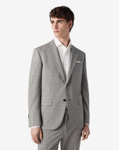 Suit Antracite Melanges In Pura Lana