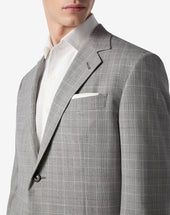 Suit Antracite Melanges In Pura Lana