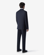 Suit Navy In Twill Di Lana E Lino