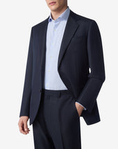 Suit Navy In Twill Di Lana E Lino