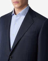 Suit Navy In Twill Di Lana E Lino