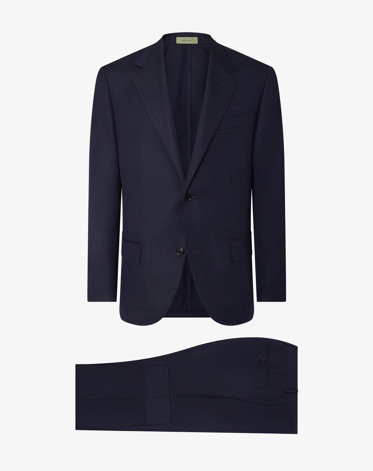 Suit Navy In Twill Di Lana E Lino