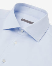 Shirt Azzurra In Puro Cotone