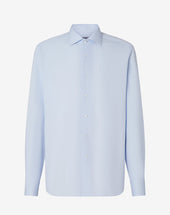 Shirt Azzurra In Puro Cotone