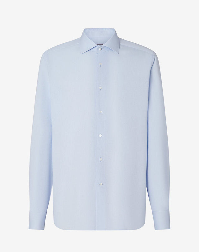 Shirt azzurra in puro cotone