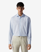 Shirt Navy In Cotone