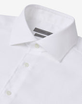 Shirt Bianca In Cotone Operato Antipiega