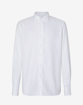 Shirt Bianca In Cotone Operato Antipiega