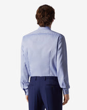 Shirt Azzurra In Oxford Di Cotone Antipiega