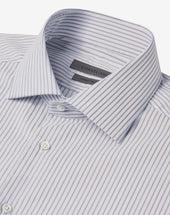 Shirt Bianca A Righe In Cotone Antipiega
