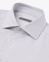 Shirt Grigia In Cotone Operato