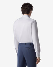 Shirt Grigia In Cotone Operato