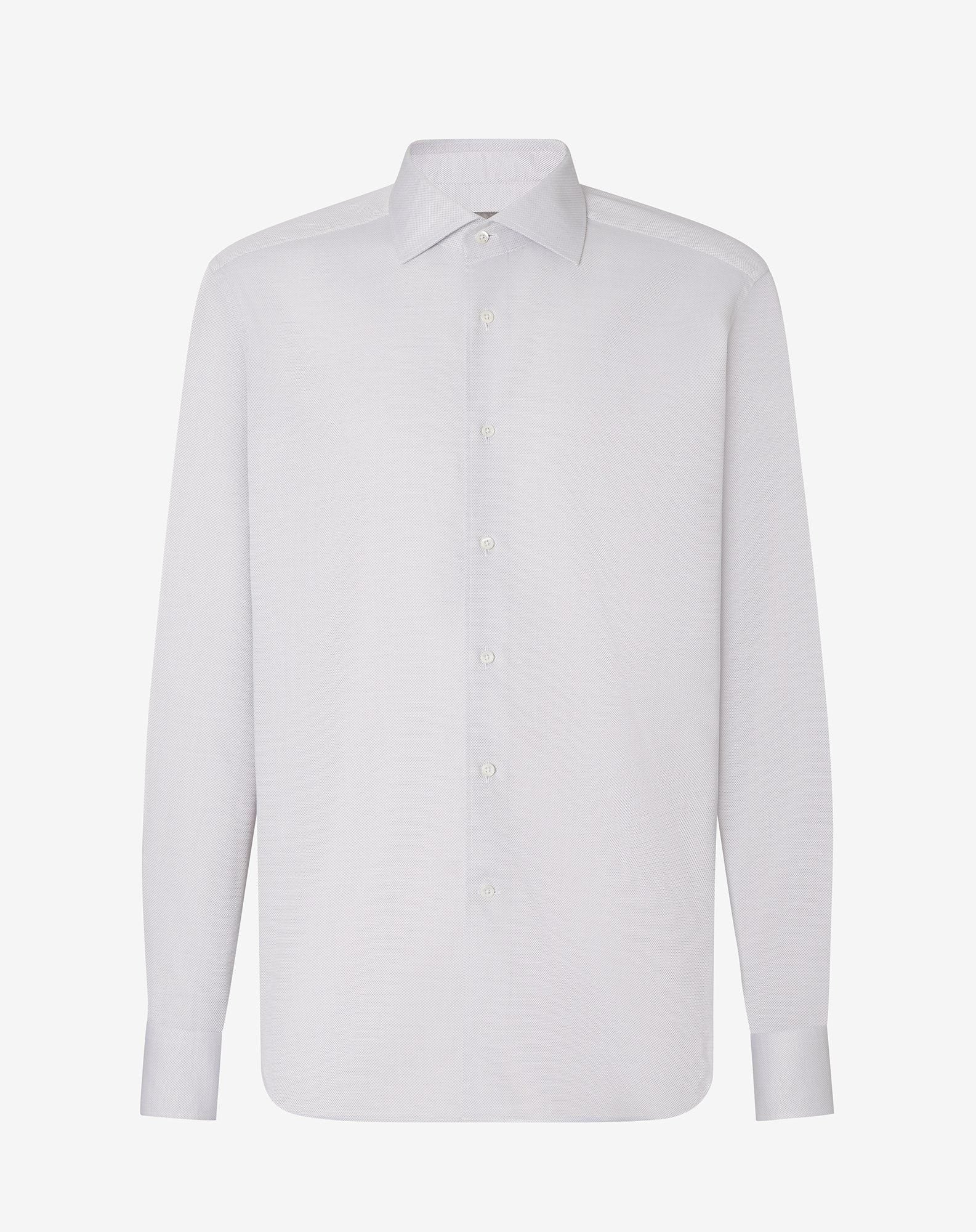 Shirt Grigia In Cotone Operato