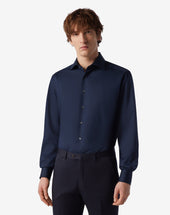 Shirt In Twill Di Cotone Antipiega