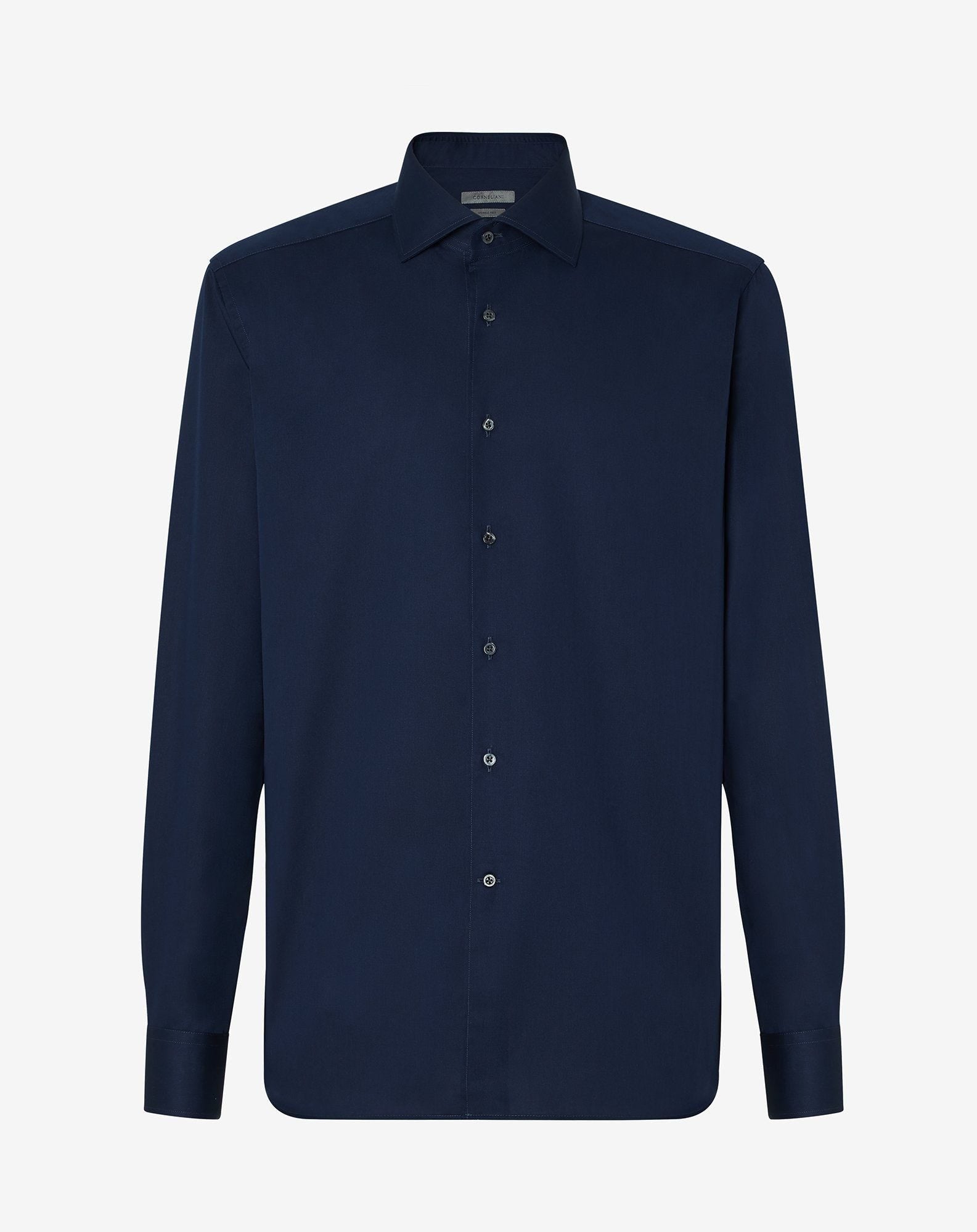 Shirt In Twill Di Cotone Antipiega