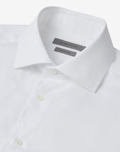 Shirt Bianca In Twill Di Cotone Antipiega