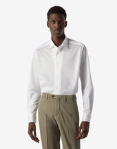 Shirt Bianca In Cotone Oxford Jersey
