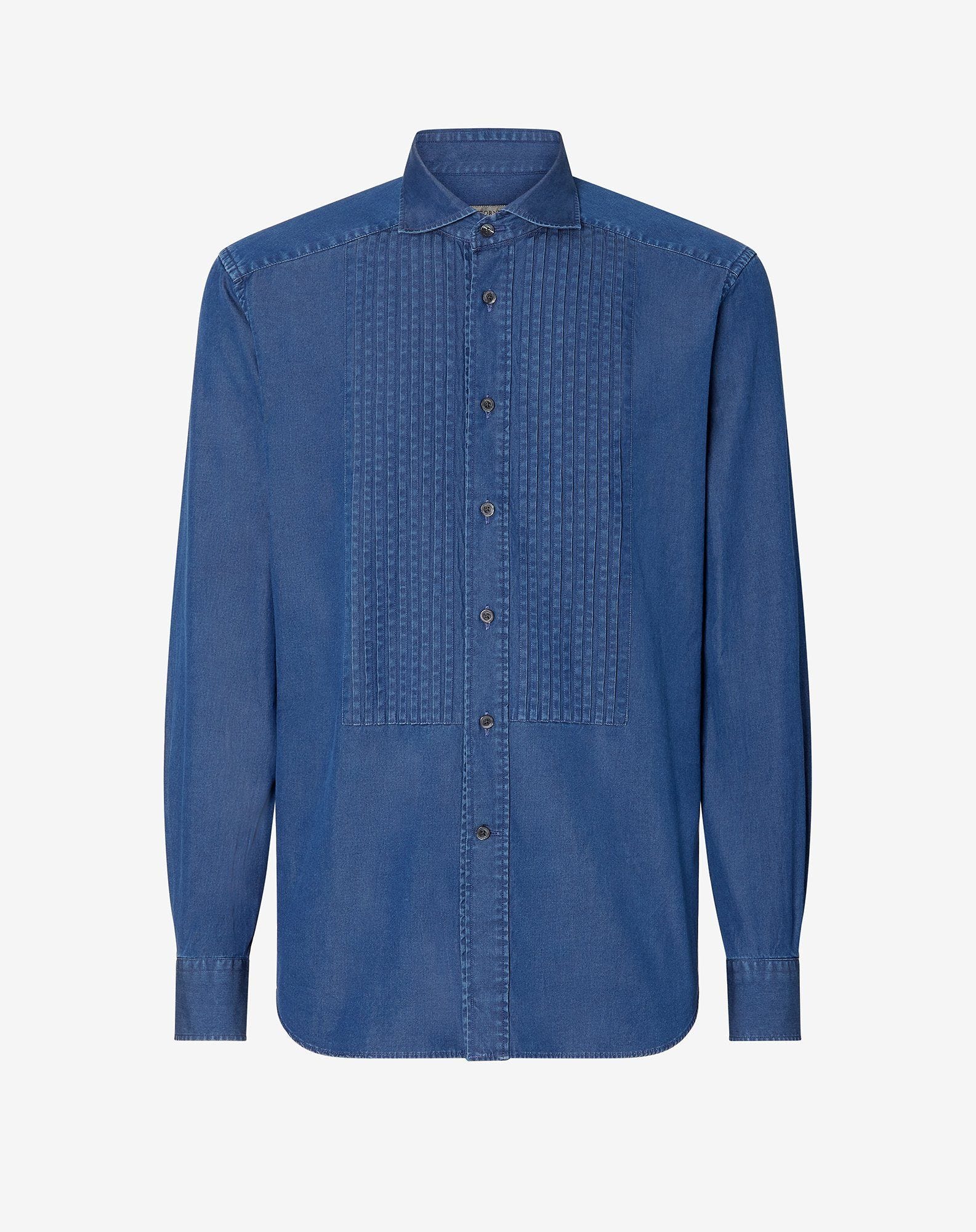 Shirt Indaco In Cotone