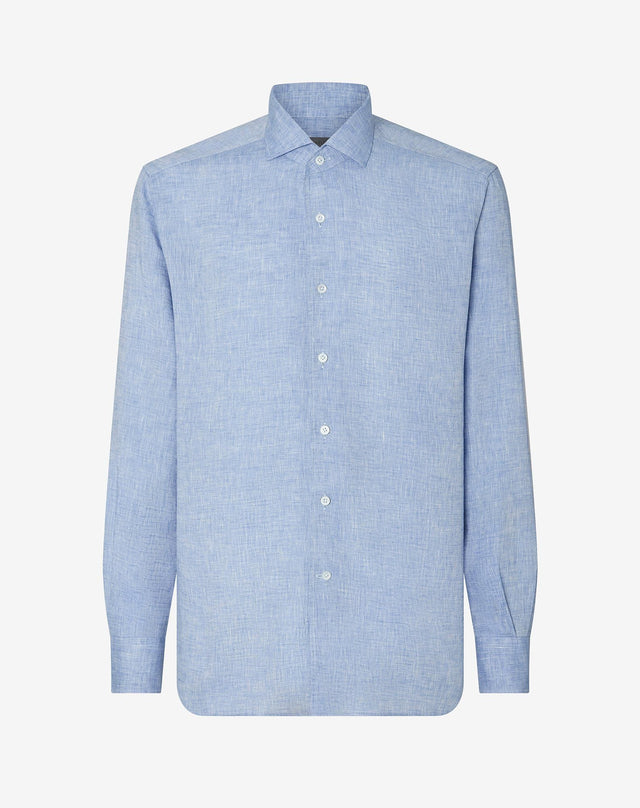 Shirt Denim In Lino Chambray