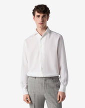 Shirt Bianca In Lino Chambray