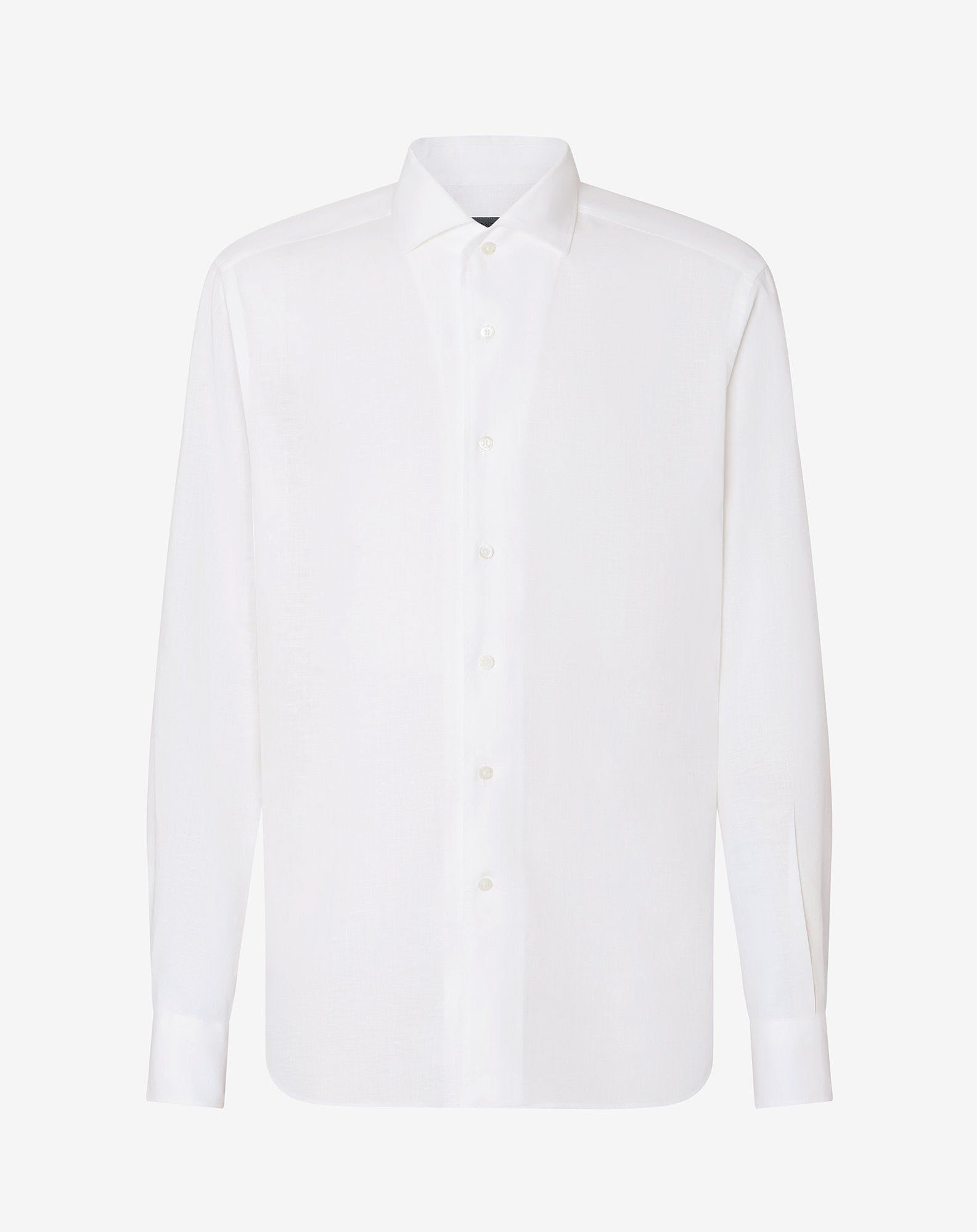 Shirt Bianca In Lino Chambray