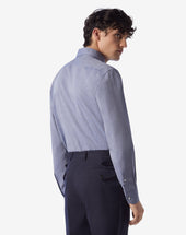 Shirt Denim In Cotone E Lino