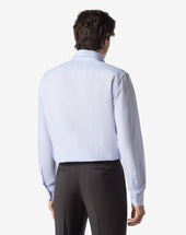Shirt A Righe In Cotone E Lino